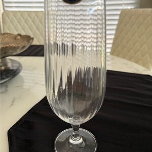 Elegant Clear Glass Flute Bohemia crystal